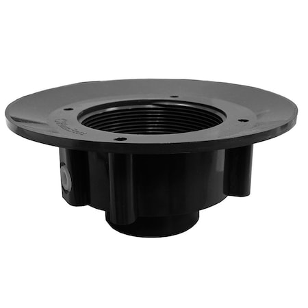Jones Stephens 2in. x 3in. ABS Slab Drain Base with Clamping Ring and Primer Tap, for 3in. Spud D49860